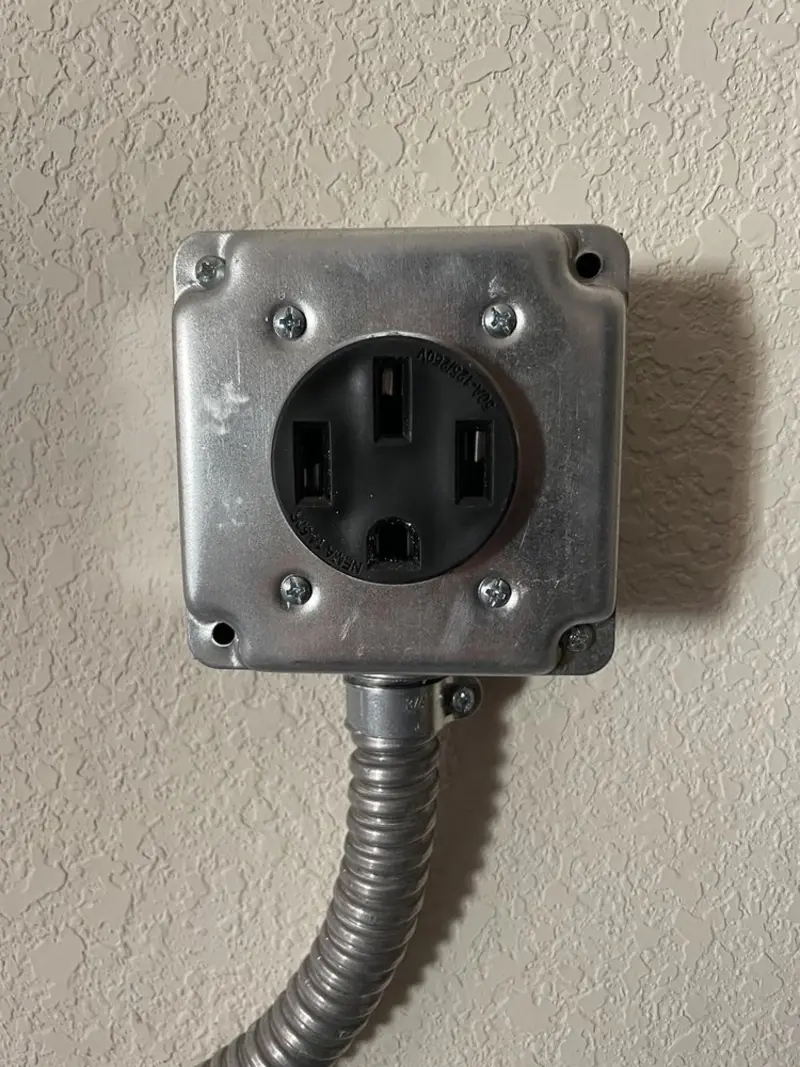 NEMA 14-50 outlet installed for Smart Home Electrical in Fenton
